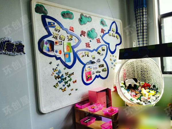 幼儿园蓝色主题环创图片