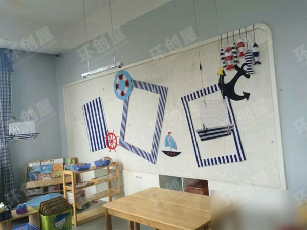 幼儿园蓝色主题环创图片