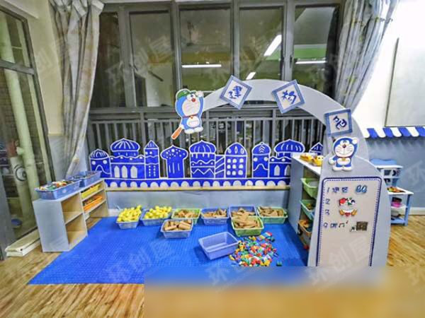 幼儿园环创蓝色主题图片