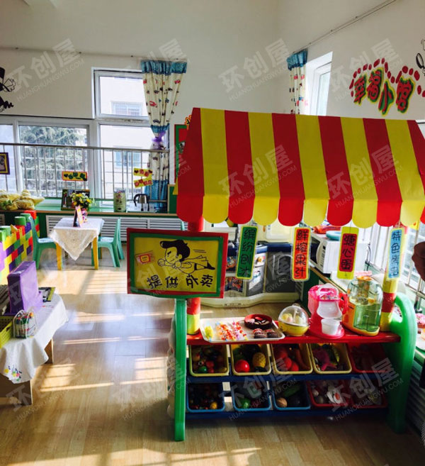 幼儿园中班角色区餐厅布置图片