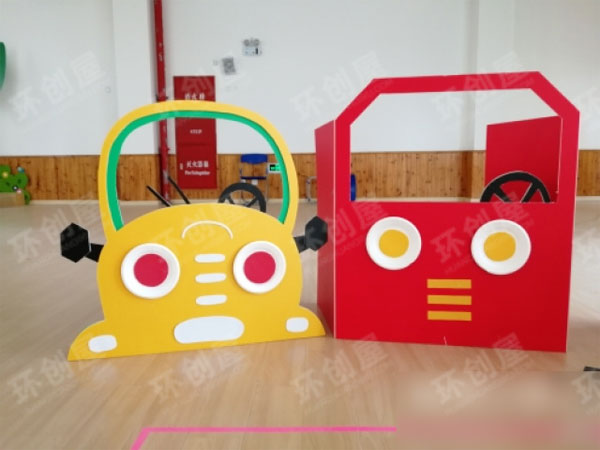 幼儿园角色环创玩具小汽车图片