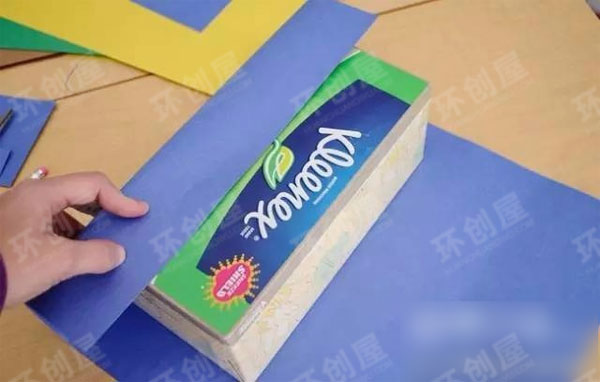幼儿园美工区图片抽纸盒小火车