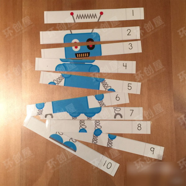 中班益智区投放材料数字拼图游戏