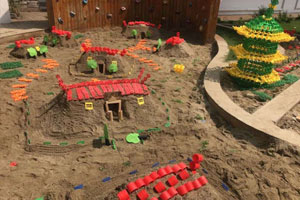 幼儿园户外玩沙区图片沙上建构开元寺6张