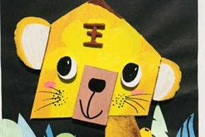幼儿园墙面布置木片画异形画图片5张张