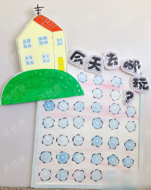 马卡龙色系主题环创图片小猪佩奇风