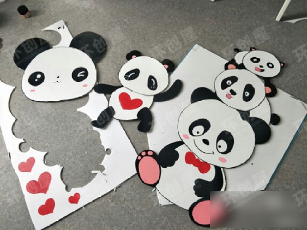幼儿园森系熊猫主题墙面环创图片
