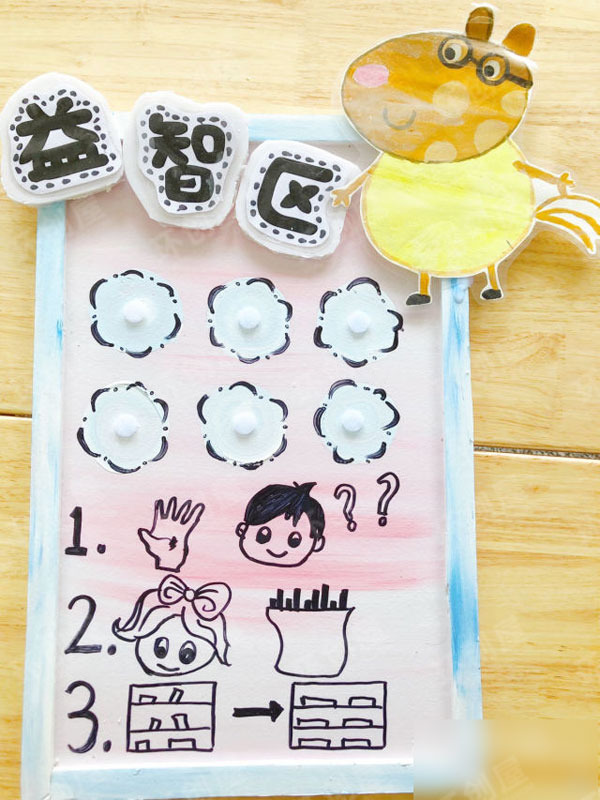 马卡龙色系主题环创图片小猪佩奇风