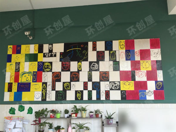幼儿园手工作品展示墙布置图片