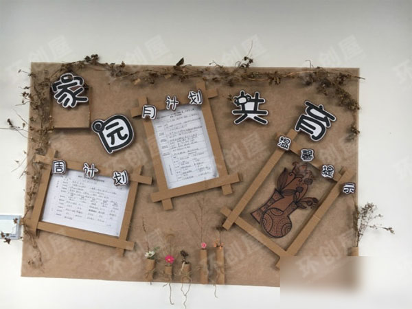 幼儿园家园共育墙面设计图片