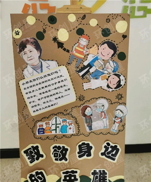 幼儿园防控疫情创意主题墙图片