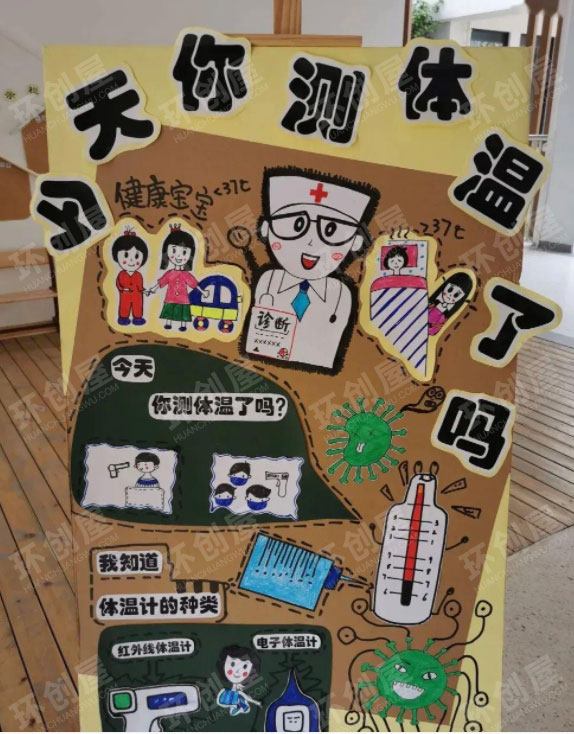 幼儿园防控疫情创意主题墙图片