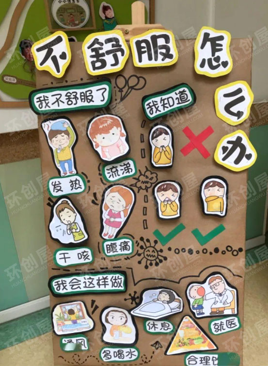 幼儿园防控疫情创意主题墙图片