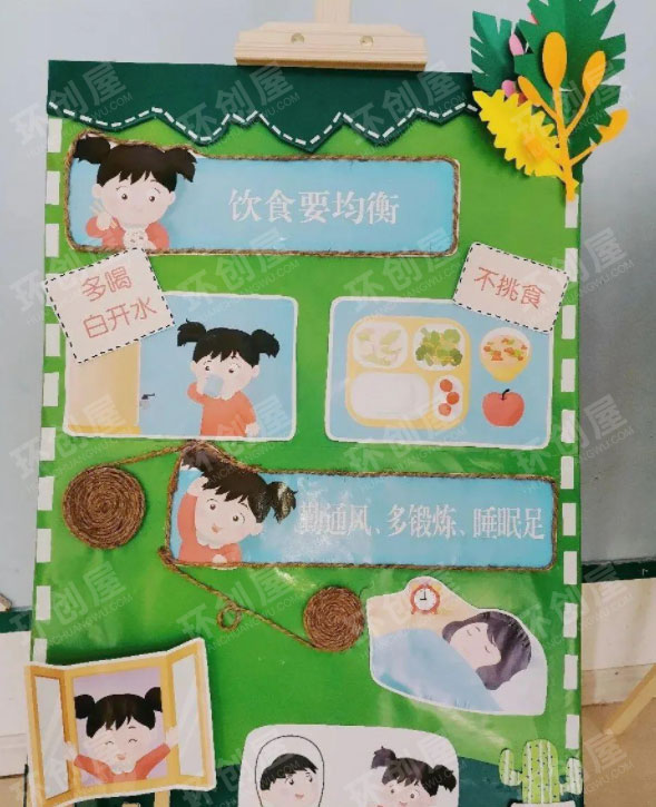 幼儿园防控疫情创意主题墙图片