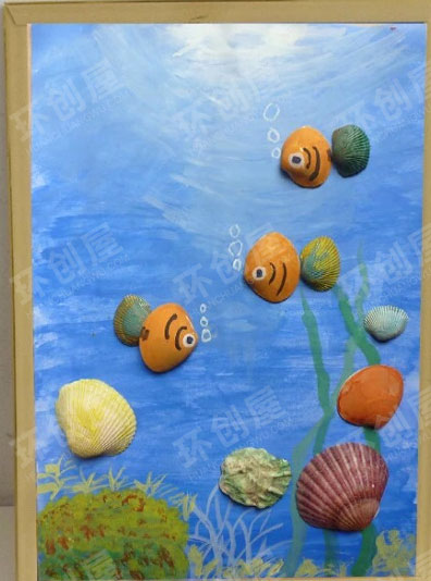 幼儿园贝壳粘贴画作品图片