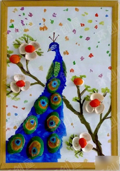 幼儿园贝壳粘贴画作品图片