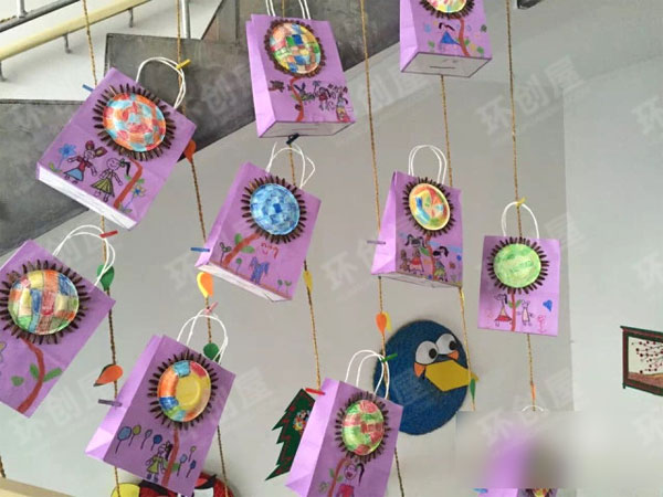 幼儿园作品展示创意手工袋图片