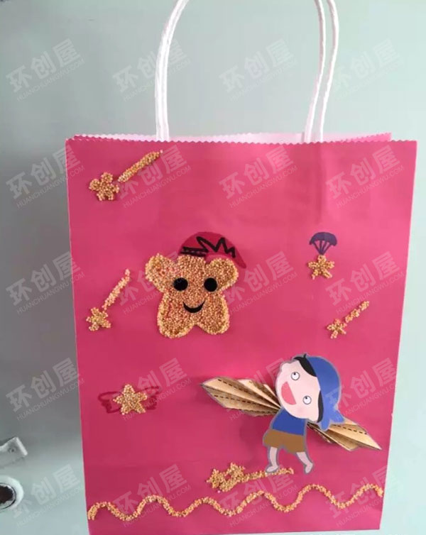 幼儿园作品展示创意手工袋图片