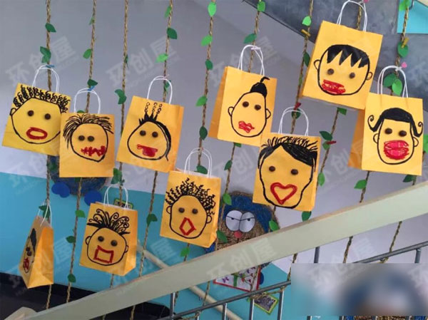 幼儿园作品展示创意手工袋图片