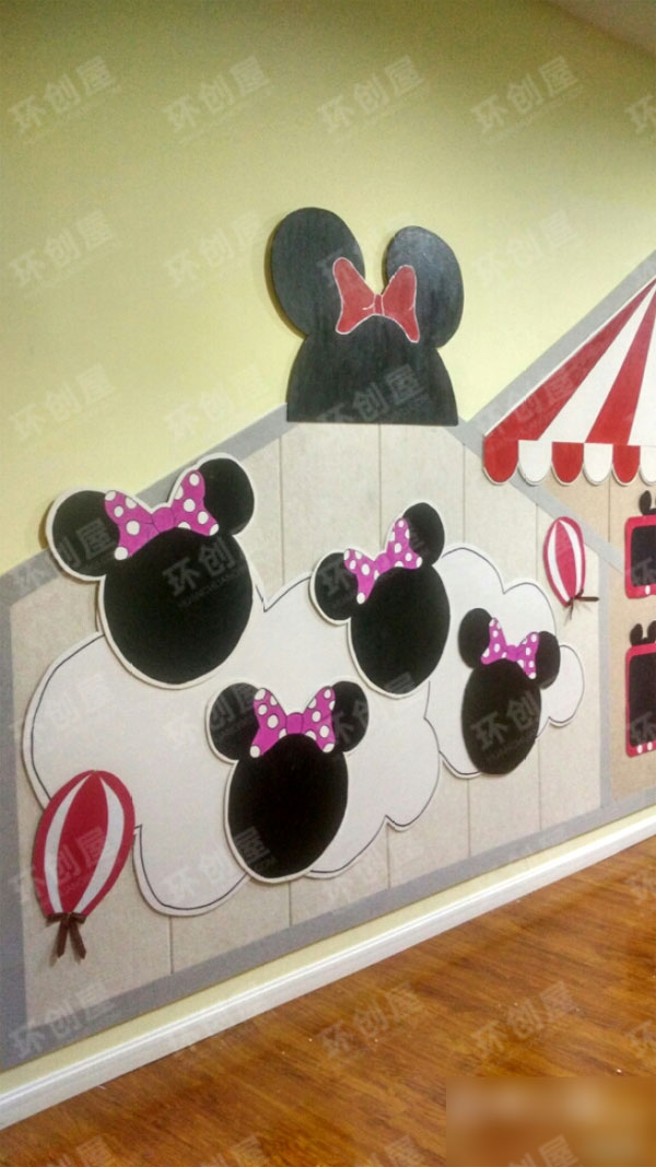 幼儿园米奇主题家园共育栏图片