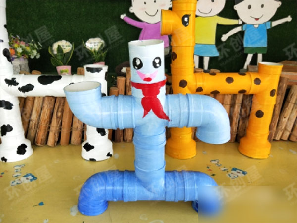 幼儿园户外pvc管创意拼接图片