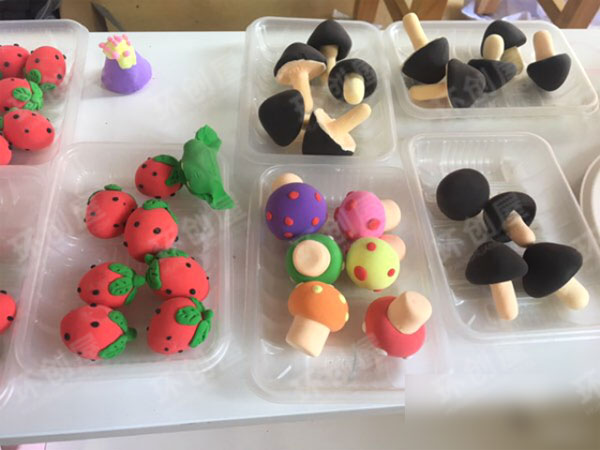 幼儿园角色区轻黏土好吃的食品店图片