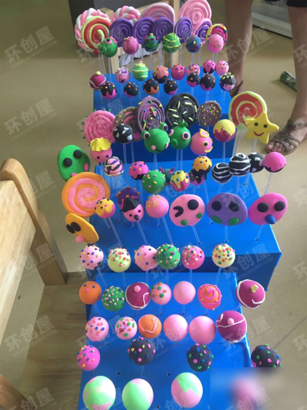 幼儿园角色区轻黏土好吃的食品店图片