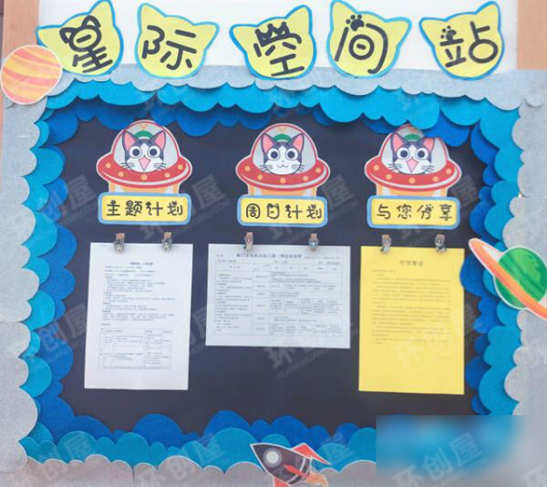 幼儿园阅读区太空主题图片