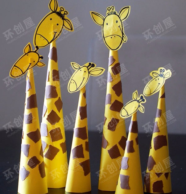 幼儿园手工制作长颈鹿图片