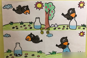 幼儿园科学区乌鸦喝水实验图片7张