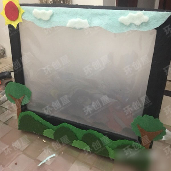 幼儿园表演区自制皮影图片
