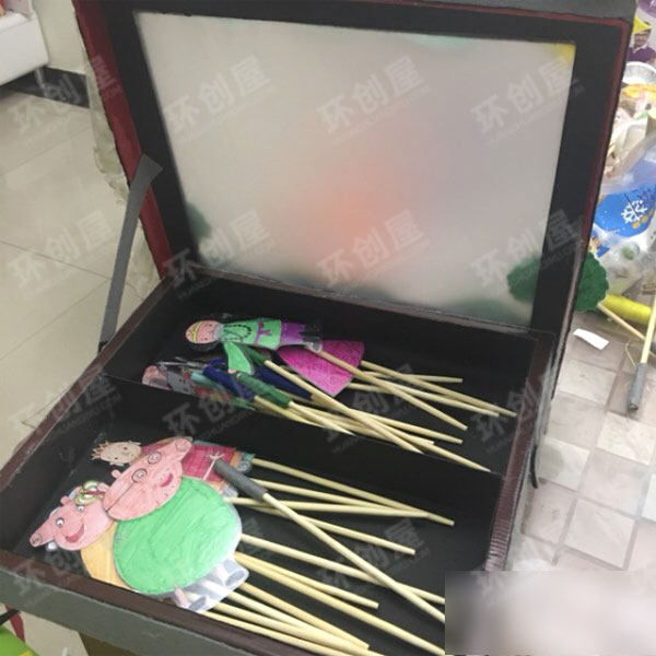 幼儿园表演区自制皮影图片
