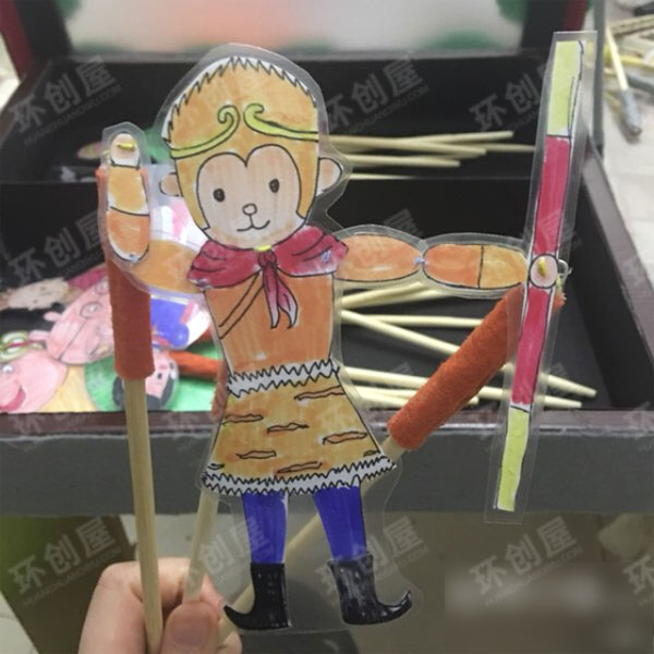 幼儿园表演区自制皮影图片
