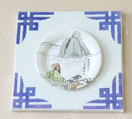 幼儿园中国风盘子画环创图片