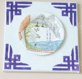 幼儿园中国风盘子画环创图片