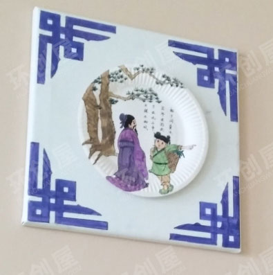 幼儿园中国风盘子画环创图片