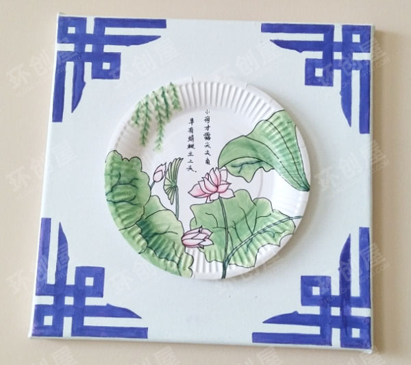 幼儿园中国风盘子画环创图片