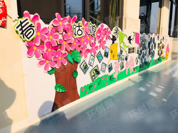幼儿园走廊环创美丽的春天图片