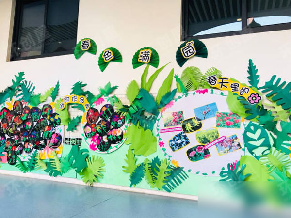 幼儿园走廊环创美丽的春天图片
