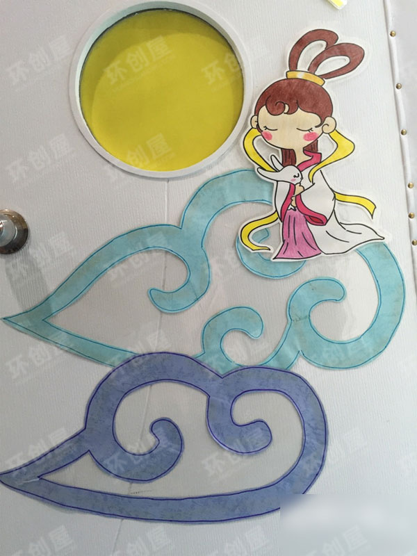 幼儿园门装饰图案中秋节图片