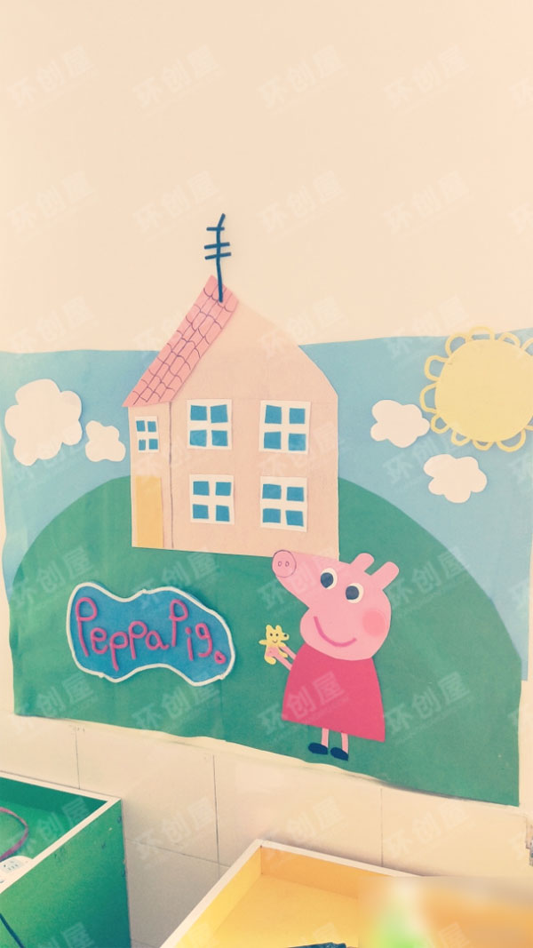 幼儿园环创小猪佩奇图片