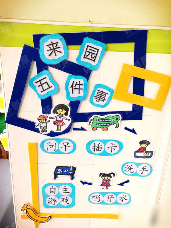 小班环创家园栏图片