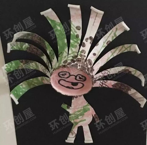 幼儿园纸杯小人手工图片