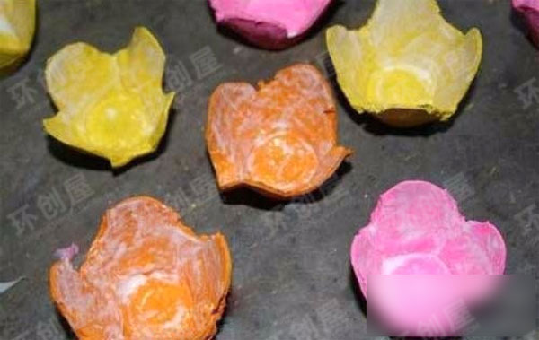 幼儿手工鸡蛋托花束图片