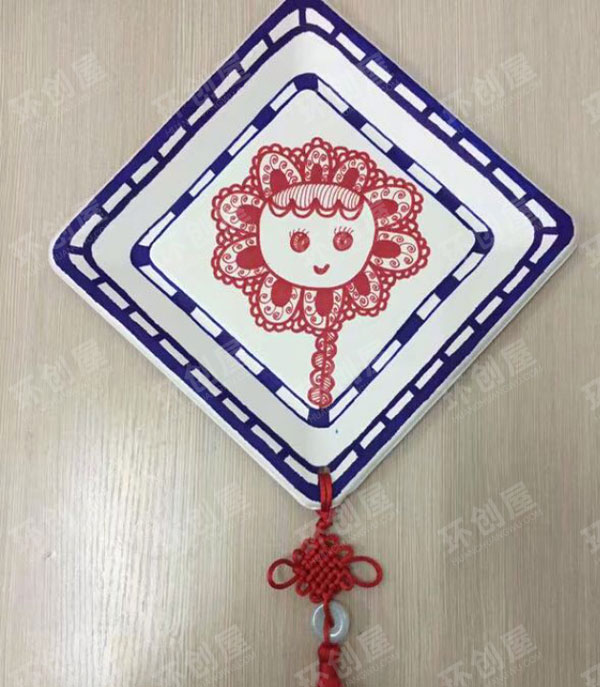 幼儿园美工室吊饰图片线描画