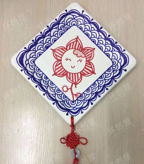 幼儿园美工室吊饰图片线描画
