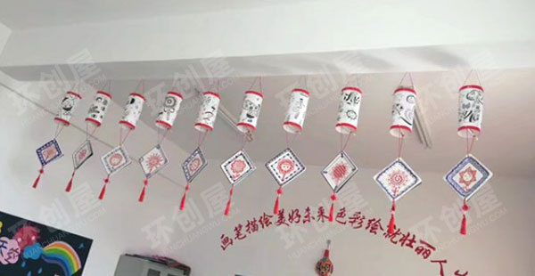 幼儿园美工室吊饰图片线描画