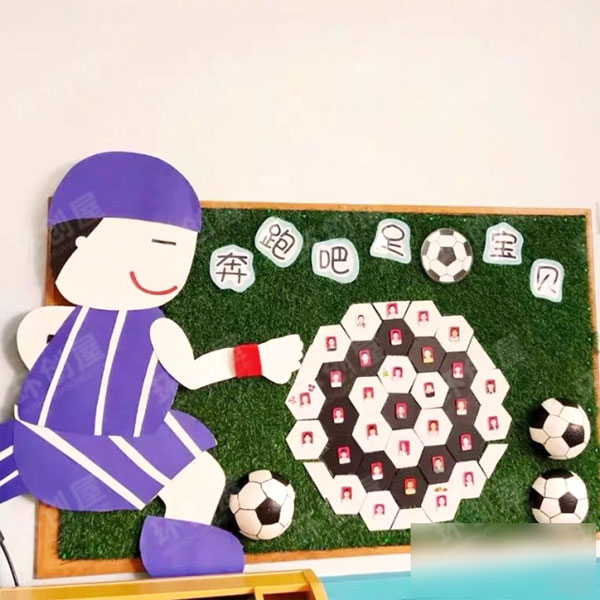 幼儿园足球主题墙图片