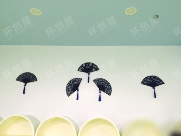 大班中国青花瓷墙壁布置图片