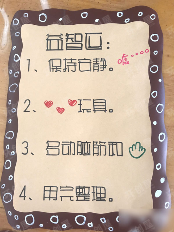 中班综合区区域规则图片